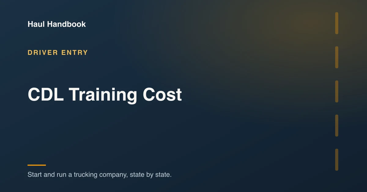Cover image: company-sponsored CDL training compared with paying yourself