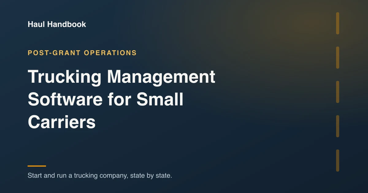 Cover image: management software options for small trucking carriers